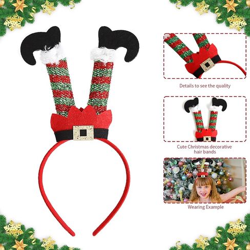 anlicany 4 حزم عيد الميلاد عصابات الرأس مع تصاميم مختلفة عصابات رأس عيد الميلاد لعطلة حزب عيد الميلاد عصابات للأطفال النساء الرجال عصابات عيد الميلاد حزب لصور كشك عيد الميلاد حزب تفضل in Kuwait