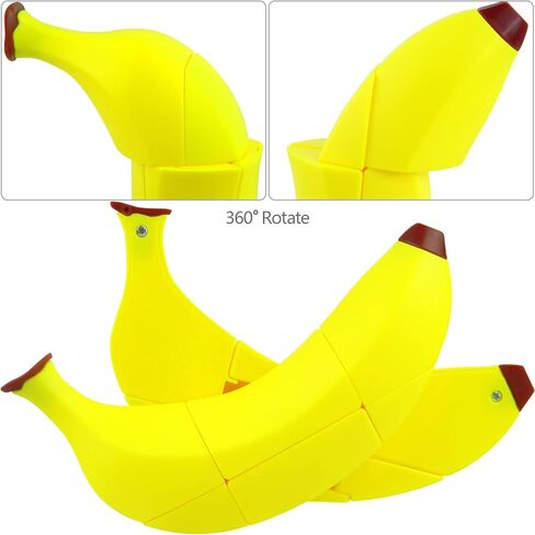 مكعب سحري 3×3 بتصميم فاكهة الموز 1:1، مكعب سرعة سحري واقعي لتعلم الفاكهة على شكل خاص in Kuwait