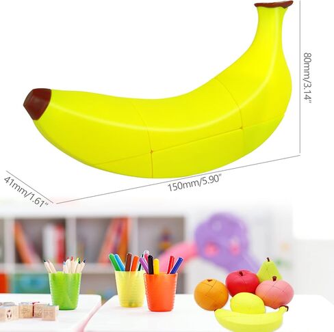 مكعب سحري 3×3 بتصميم فاكهة الموز 1:1، مكعب سرعة سحري واقعي لتعلم الفاكهة على شكل خاص in Kuwait