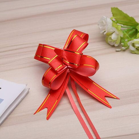 HugeDE ccHuDE 100 Pcs Pull Bows Gift Knot Ribbon Present Wrapping Bows Basket Pull Bows for Festivals in Kuwait