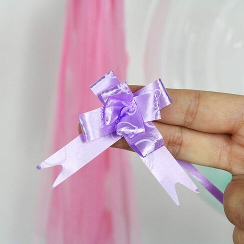HugeDE ccHuDE 100 Pcs Pull Bows Gift Knot Ribbon Present Wrapping Bows Basket Pull Bows for Festivals in Kuwait