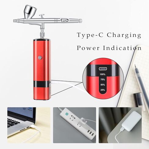 مجموعة فرش البخاخة اللاسلكية من آي بيوتي مع ضاغط محمول وإبرة إضافية لفنون وحرف مكياج الحلاق وتجميل الأظافر in Kuwait