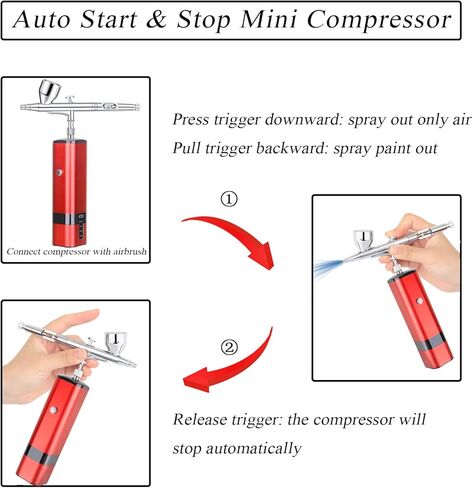 مجموعة فرش البخاخة اللاسلكية من آي بيوتي مع ضاغط محمول وإبرة إضافية لفنون وحرف مكياج الحلاق وتجميل الأظافر in Kuwait