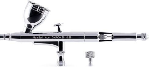 مجموعة بخاخة من جاهليري، مسدس بخاخة مع وظيفة مزدوجة المفعول، كوب سائل الجاذبية 1/4 اونصة، مقبض مقطوع، ابر 0.38 ملم، فرشاة هوائية متعددة الاغراض للمكياج وتلوين الاظافر والتاتو in Kuwait