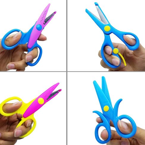 M-jump Scrapbooking Edger Scissors سكرابوكينغ اللوازم ورقة مقص حافة الزخرفية، مقص حافة موجة لألبوم القصاصات / الطوابع الزخرفية حافة / بطاقات القصاصات (مجموعة من 12) in Kuwait