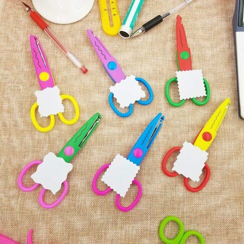 M-jump Scrapbooking Edger Scissors سكرابوكينغ اللوازم ورقة مقص حافة الزخرفية، مقص حافة موجة لألبوم القصاصات / الطوابع الزخرفية حافة / بطاقات القصاصات (مجموعة من 12) in Kuwait