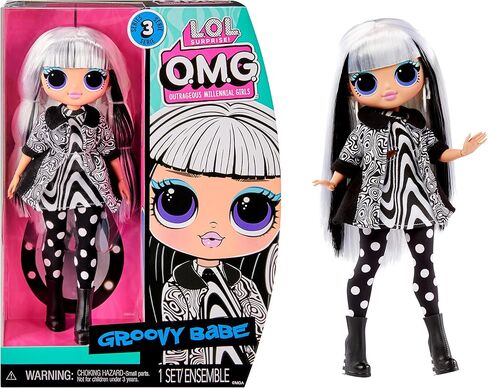 L.O.L. Surprise! O.M.G. Groovy Babe Fashion Doll with Multiple Surprises and Fabulous Accessories – Great Gift for Kids Ages 4+ in Saudi Arabia