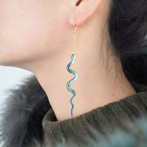 TEEWAL Silicone Snake Earring Mold, Snake Earring Resin Mold, DIY Snake Resin Crystal Mold Set, Jewelry DIY Epoxy Mold for Earring, Keychain Crafts Decoration Making in Kuwait