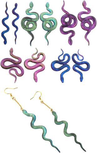 TEEWAL Silicone Snake Earring Mold, Snake Earring Resin Mold, DIY Snake Resin Crystal Mold Set, Jewelry DIY Epoxy Mold for Earring, Keychain Crafts Decoration Making in Kuwait