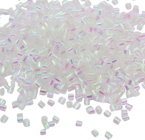 50 Gram Bingsu Beads Lightweight Soft Straw Tube Beads Crispy Bingsu Beads for Crunchy Slime Iridescent Straw Beads 3D Glitter for Slime (Blue) in Kuwait