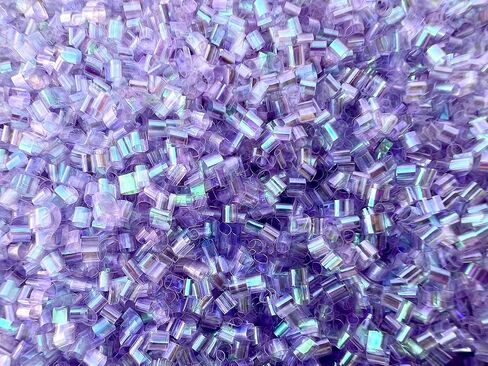 50 Gram Bingsu Beads Lightweight Soft Straw Tube Beads Crispy Bingsu Beads for Crunchy Slime Iridescent Straw Beads 3D Glitter for Slime (Blue) in Kuwait