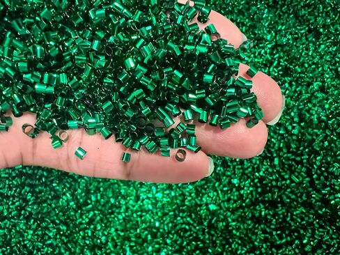50 Gram Bingsu Beads Lightweight Soft Straw Tube Beads Crispy Bingsu Beads for Crunchy Slime Iridescent Straw Beads 3D Glitter for Slime (Blue) in Kuwait