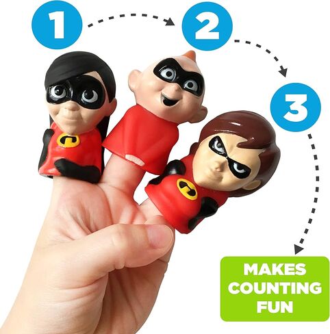Disney Finger Puppets - Party Favors, Educational, Classroom Rewards, Bath Toys, Incredibles 2 in Saudi Arabia