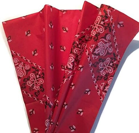 Printed Tissue Paper for Gift Wrapping with Design (Red Bandana), 24 Large Sheets (20x30) - Western Theme Party Supplies in Kuwait