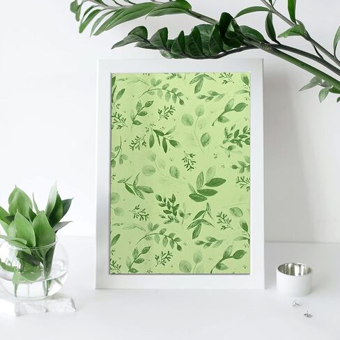 Bolsome 100 Sheets 20 * 14 Inches Eucalyptus Tissue Paper Green Leaves Gift Wrapping Tissue Greenery Botanical Tissue Paper for Gift Bags for Birthday Wedding Boho Party Craft in Saudi Arabia