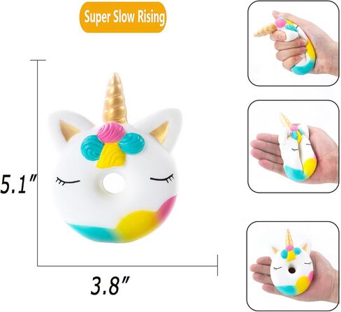 AILIMY Squishies 2 قطعة يونيكورن دونات غالاكسي يونيكورن اسفنجي بطيء ارتفاع جامبو Kawaii لعب للأطفال in Kuwait