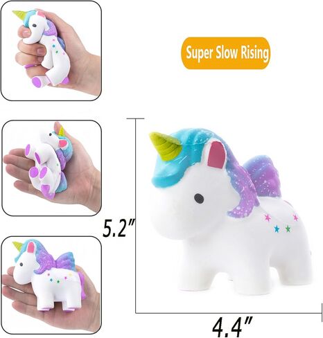 AILIMY Squishies 2 قطعة يونيكورن دونات غالاكسي يونيكورن اسفنجي بطيء ارتفاع جامبو Kawaii لعب للأطفال in Kuwait