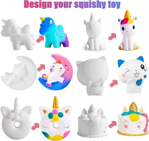 لعبة تلوين اسفنجية يمكنك صنعها بنفسك - قم بتزيين الالعاب الإسفنجية الخاصة بك - هدايا الفنون والحرف اليدوية للاطفال والاولاد والبنات - العاب تلوين اسفنجية ذاتية الصنع - العاب تخفيف التوتر بطيئة in Kuwait