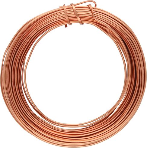 The Beadsmith Half-Round Craft Wire - Wire Elements - Soft Temper - 18 Gauge, 7 Yard Coil - Copper Color - Beading Wire Used for Jewelry Making, Wire Wrapping, and Other DIY Arts & Crafts in Saudi Arabia