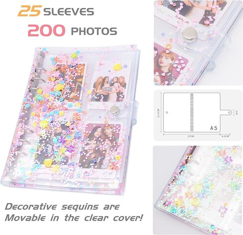 200 Pockets Photo Album for Fujifilm Instax Mini Camera, Photocard Binder,Instax Photo Album for Fujifilm Instax Mini 11 90 70 9 8+ 8 LiPlay/Polaroid Snap, Kpop Photocard Holder Book (Color -1) in Saudi Arabia