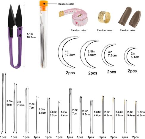 45 Pcs Upholstery Repair Kit, Leather Sewing Kit with 11 Colors of Sewing Thread, Upholstery Needles, Awl, Tape Measure, Leather Sewing Upholstery Repair Kit for Leather Craft DIY in Kuwait