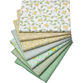 Lemon Fish Cat Print Cotton Fabric Fat Quarter Bundles - Soft Quilting Fabric Material for Sewing, Crafts, Pet, Bags, Upholstery, and Doll Clothes, 6 pcs 15.7" x 19.7" Pre Cut in Kuwait