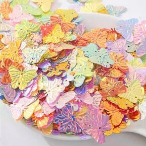 ترتر فراشة، اشكال فراشة، رقائق ثلاثية الابعاد ثلاثية الابعاد من بلاستيك PVC متعددة الالوان، مجموعة تزيين فراشة كبيرة لامعة للحرف اليدوية والسلايم والاكواب الفنية والعطلات والمهرجانات in Kuwait