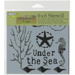 The Crafters Workshop Stencils, Reusable for Crafts, Art, Greeting Cards, Paint or Mixed Media, 1 Pk, 12" x 12", Koi Pond