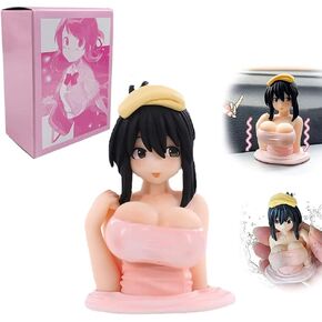 Chest Shaking Car Ornaments, Anime Figure Girl Car Dashboard Decorations, Collectible Figurines Cute Anime Girl Figure, Chest Shaking Ornament for Room Car Decor (Rem+Sonic+Kanako)
