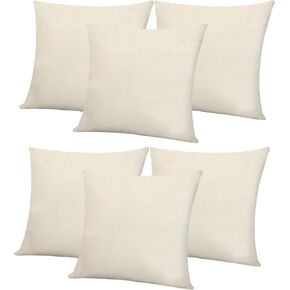 Throw Pillow Covers Bulk Plain Linen Blank Couch Cushion Case for Vinyl Sublimation HTV Ironing Craft Embroider Decoration 16 x 16 Inch Beige Set of 4 in Kuwait