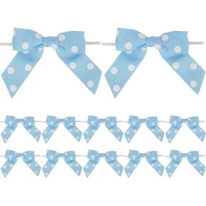 AIMUDI أقواس بولكا منقطة باللونين الأبيض والأسود مقاس 3.5 بوصة، أقواس شريطية سوداء مصنوعة مسبقًا من الحرير المضلع مربوطة مسبقًا باللون الأسود والأبيض لأكياس الحلوى، أقواس صغيرة لتغليف الهدايا، والحرف اليدوية، ومفضلات الحفلات - 12 قطعة in Kuwait