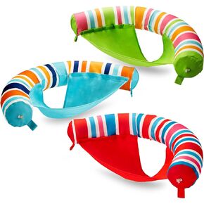 Sloosh 3 Packs Inflatable Pool Float Noodle Chair, Stripes Inflatable Pool Noodle Sling Floatie, Swimming Pool Floatie Floating Chair for Summer Pool Party,Stripe in Kuwait