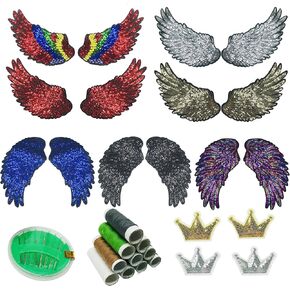 Woohome 41 PCS Iron on Patches Solar System Appliques Stickers, Mixed Spacecraft Planet Embroidered Decorative Patches Applique Kit for Cloth Backpacks Jeans Coats, Solar System Theme