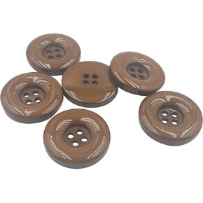 40pcs Resin Buttons 1 inch Round 4 Holes Buttons-Coats Suits Shirts Trousers Buttons for DIY Clothing Sewing Accessories 25mm Black A687