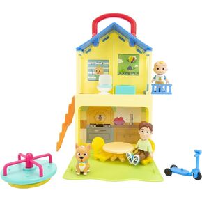 CoComelon Deluxe Pop n' Play House - Transforming Playset - Features JJ, JJ’s Dad, Bingo The Puppy, and Home Accessories – Toys for Kids, Toddlers, and Preschoolers