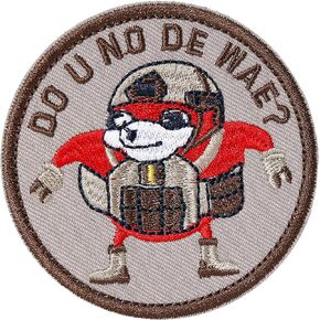 Do You Know De Wae Patch, 1 Pc Round Funny Ugandan Knuckles Patch, Hook and Loop Morale Patch for Tactical Backpacks, Vests, Jackets, Jeans, Hats