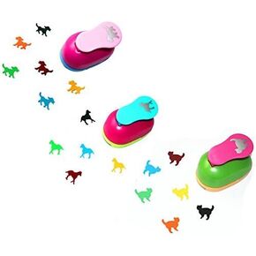 CADY Hole Puncher 1 بوصة، خرامة ورق، - (3 عبوات من الزهور - مجموعة أشكال خرامة ورقية مخصصة - لنقش سجل القصاصات الأعمال الفنية للأطفال - صناعة بطاقات التهنئة والحرف اليدوية in Kuwait
