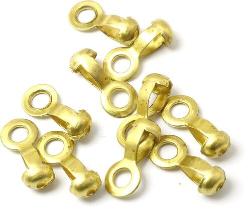 PZRT 10pcs Ball Chain Pull Loop Connectors Brass Ceiling Fan Lamp Pull Loop Chain Connectors for Bracelets Necklace DIY Art Making in Saudi Arabia