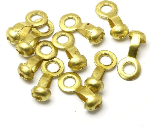 PZRT 10pcs Ball Chain Pull Loop Connectors Brass Ceiling Fan Lamp Pull Loop Chain Connectors for Bracelets Necklace DIY Art Making in Saudi Arabia