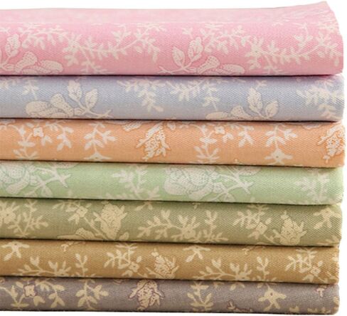 Hanjunzhao خمر الورد الزهور الدهون أرباع النسيج حزم 18 × 22 بوصة لخياطة اللحف صياغة in Kuwait