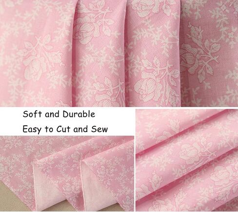 Hanjunzhao خمر الورد الزهور الدهون أرباع النسيج حزم 18 × 22 بوصة لخياطة اللحف صياغة in Kuwait