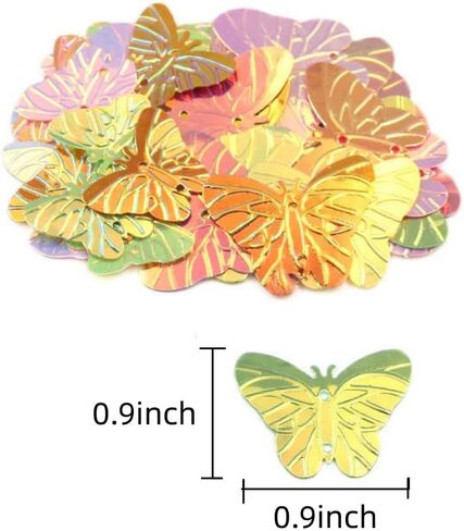 ترتر فراشة، اشكال فراشة، رقائق ثلاثية الابعاد ثلاثية الابعاد من بلاستيك PVC متعددة الالوان، مجموعة تزيين فراشة كبيرة لامعة للحرف اليدوية والسلايم والاكواب الفنية والعطلات والمهرجانات in Kuwait