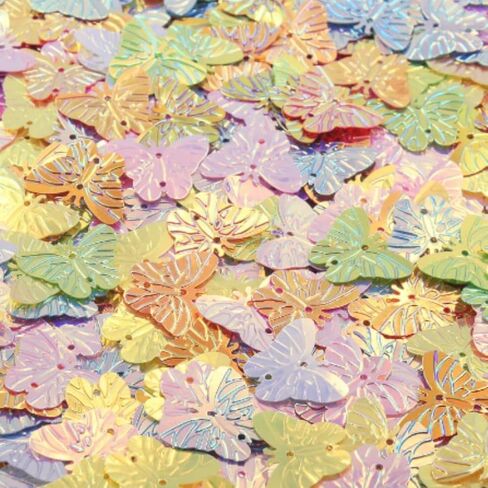 ترتر فراشة، اشكال فراشة، رقائق ثلاثية الابعاد ثلاثية الابعاد من بلاستيك PVC متعددة الالوان، مجموعة تزيين فراشة كبيرة لامعة للحرف اليدوية والسلايم والاكواب الفنية والعطلات والمهرجانات in Kuwait