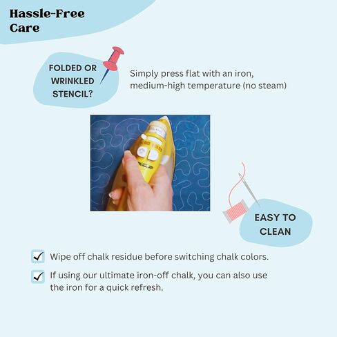 استنسل كامل الخط - أشياء متفتحة - استنسل من الحافة إلى الحافة، قالب خط مستمر لخياطة اللحف ذات الحركة الحرة، خياطة اللحف المنزلية، خياطة اللحف اليدوية، خياطة اللحف ذات الذراع الطويلة (60005) in Kuwait