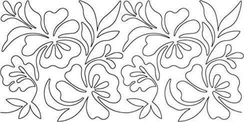 استنسل كامل الخط - أشياء متفتحة - استنسل من الحافة إلى الحافة، قالب خط مستمر لخياطة اللحف ذات الحركة الحرة، خياطة اللحف المنزلية، خياطة اللحف اليدوية، خياطة اللحف ذات الذراع الطويلة (60005) in Kuwait