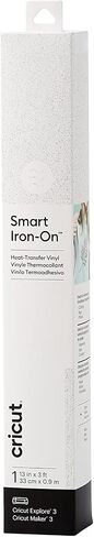 Cricut Smart Iron On (13in x 3ft, Glitter Black) for Explore 3 and Maker 3 - Matless cutting for long cuts up to 12ft in Saudi Arabia