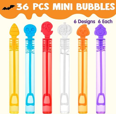 JOYIN 36 PCS Halloween Bubble Wands, Mini Bubbles Party Favors for Kids, Children Bubble Toys Bulk, Halloween Party Favors, Goodie Bags Stuffers, Outdoor Indoor Activity Use, Carnival Prizes in Saudi Arabia
