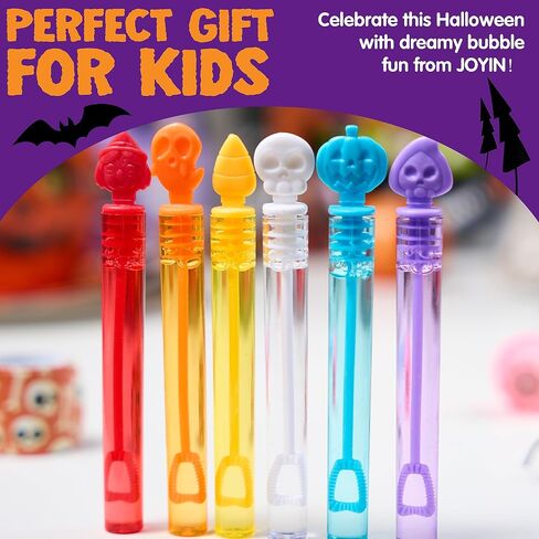 JOYIN 36 PCS Halloween Bubble Wands, Mini Bubbles Party Favors for Kids, Children Bubble Toys Bulk, Halloween Party Favors, Goodie Bags Stuffers, Outdoor Indoor Activity Use, Carnival Prizes in Saudi Arabia