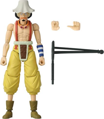 Bandai Anime Heroes One Piece Figures Usopp Action Figure, 17cm Articulated Usopp Anime Figure with Extra Accessories, One Piece Action Figures Pirate Toys Range, Excellent Anime Gift in Kuwait