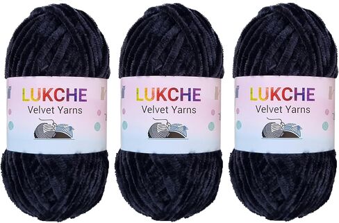 Lukche غزل مخملي ناعم غزل شانيل للحياكة كبيرة الحجم 100 جرام (132 ياردة) غزل بطانية أطفال لحياكة غزل أميجورومي غزل فاخر لحرف نسج الكروشيه (بني، 1 خصلة) in Kuwait